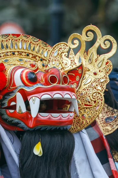 Traditionelle Barong Tanzmaske aus Löwe, Bali — Stockfoto