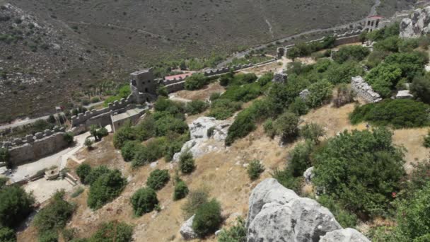 Κάστρο του Αγίου Ιλαρίωνα Βόρεια Κύπρος — Αρχείο Βίντεο
