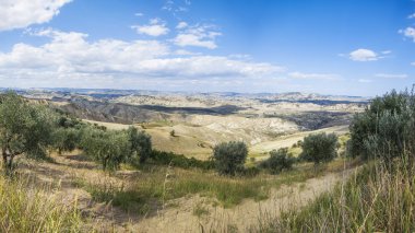 ülkenin peyzaj Basilicata, Güney İtalya