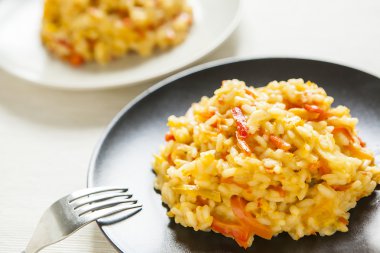 kırmızı biber, risotto sağlıklı vegan gıda