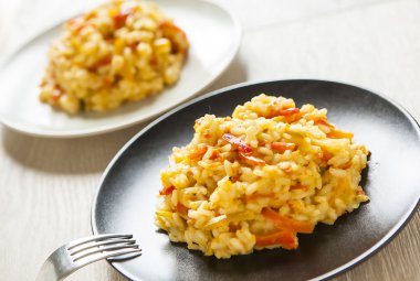 kırmızı biber, risotto sağlıklı vegan gıda