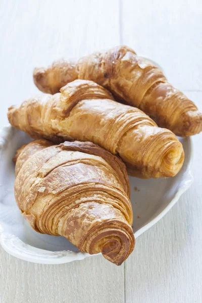 Fresh homemade delicious croissants — Stock Photo, Image