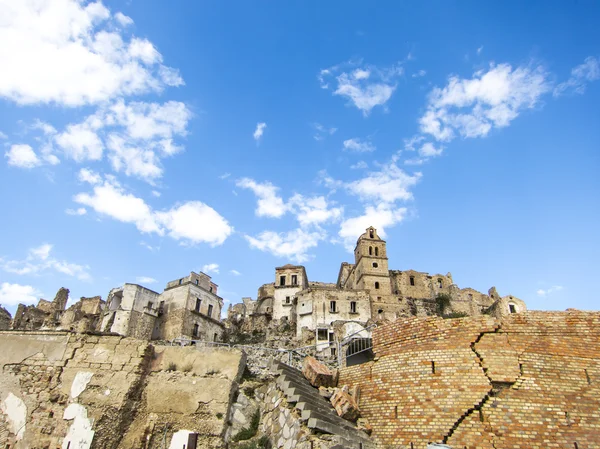 Craco, famous ghost town in basilicata, italy — Stock Photo, Image