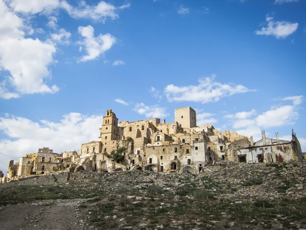 Craco, famous ghost town in basilicata, italy — Stock Photo, Image