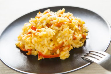 kırmızı biber, risotto sağlıklı vegan gıda