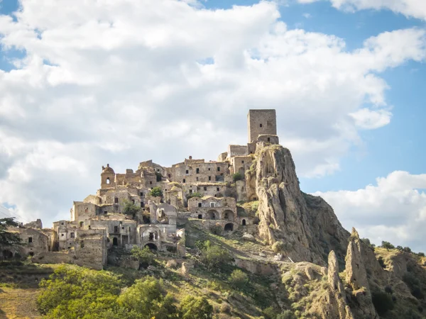 Craco, famosa cidade fantasma em basilicata, itália — Fotografia de Stock