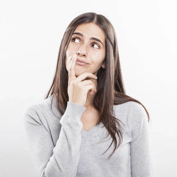 Handsome young thoughtful woman — Stock Photo, Image