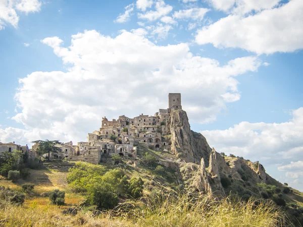 Craco, ünlü hayalet kasaba Basilicata, İtalya