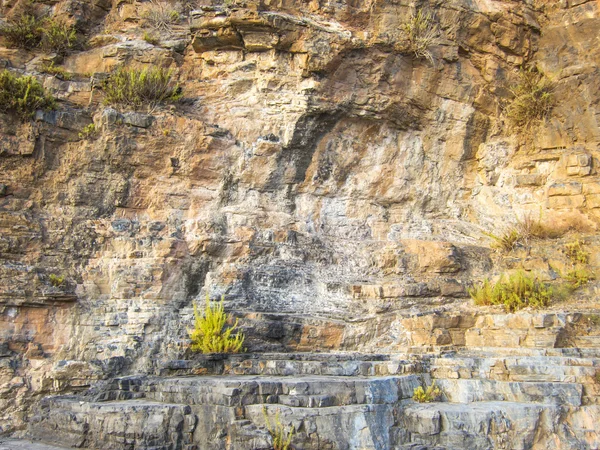 Walls built from natural stone for background image — Stock Photo, Image