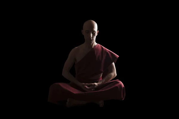 Buddhistischer Mönch in Meditationspose — Stockfoto