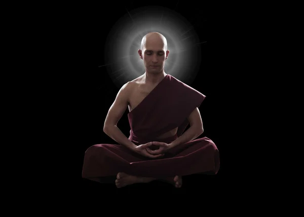 Budist rahip meditasyon poz — Stok fotoğraf