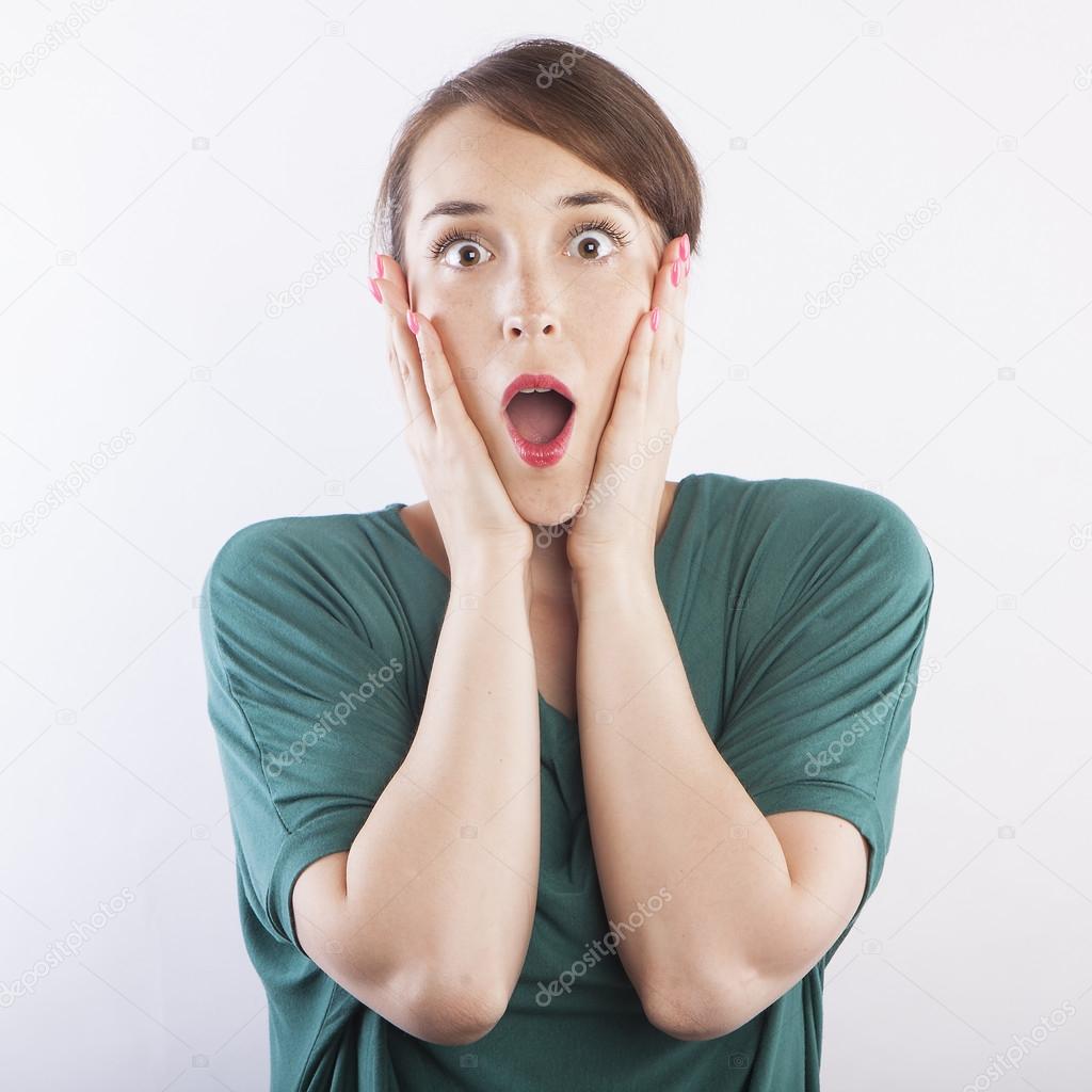 woman with surprise face expression