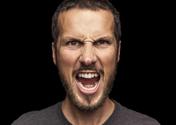 Bonito homem gritando — Fotografia de Stock