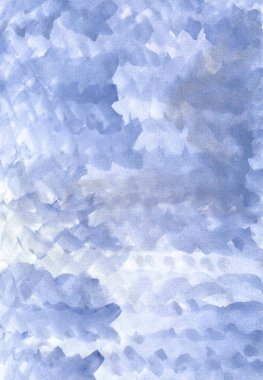 Suluboya arka plan. Beyaz arkaplanda mavi dalgalı çizgiler. 