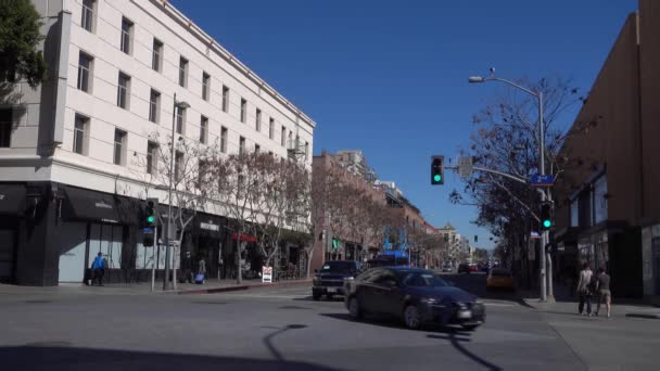 Centro de Santa Mónica Establecimiento de tiro — Vídeo de stock