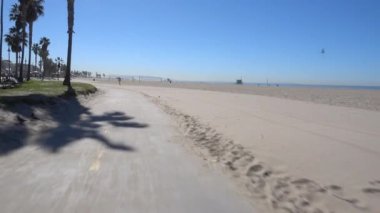 Venice plajında bisikleti Pov