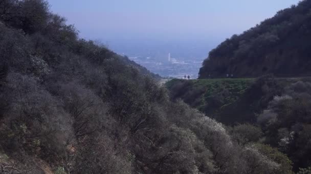 Hikers in Runyon Canyon State Park — Stock video