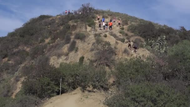 Hikers and Walkers Enjoying Runyon Canyon State Park — Stockvideo