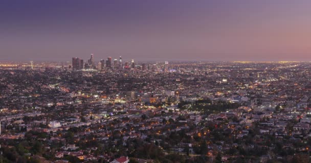 Looping Los Angeles Dusk Traffic Timelapse — Wideo stockowe