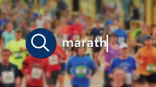 Leter etter Marathons. – stockvideo