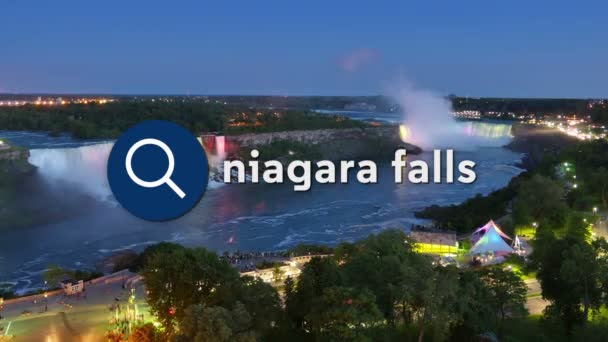 Alla ricerca di Cascate del Niagara Timelapse — Video Stock