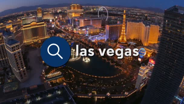 Hledání informací v Las Vegas — Stock video