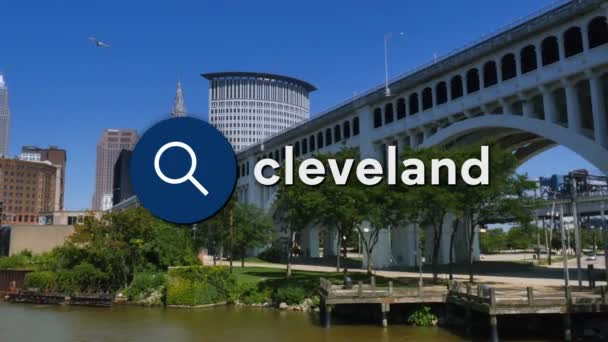 Leter etter Cleveland. – stockvideo