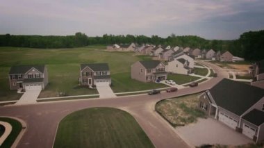 Tipik Doğu Ohio semtte havadan görünümü