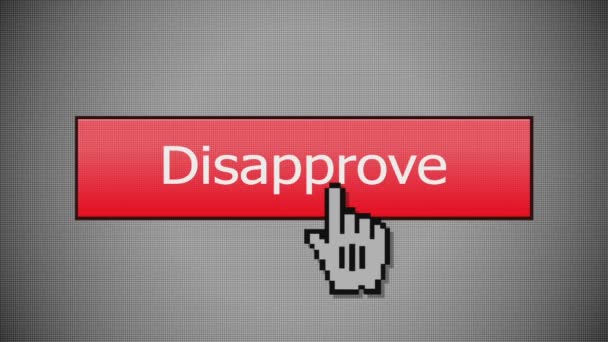 Haga clic en un ratón de botón Disapprove — Vídeos de Stock