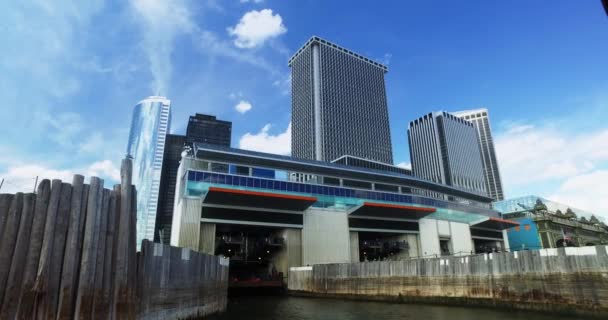 Pasażera Pov Staten Island Ferry, dokowania w porcie Manhattan — Wideo stockowe