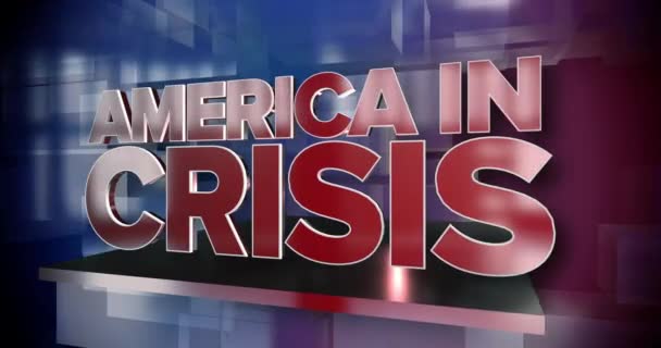 Червоно Синя Динамічна Сторінка America Crisis Анімація — стокове відео