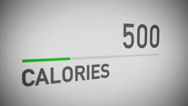 Counter Tallies Number of Calories — Stock Video