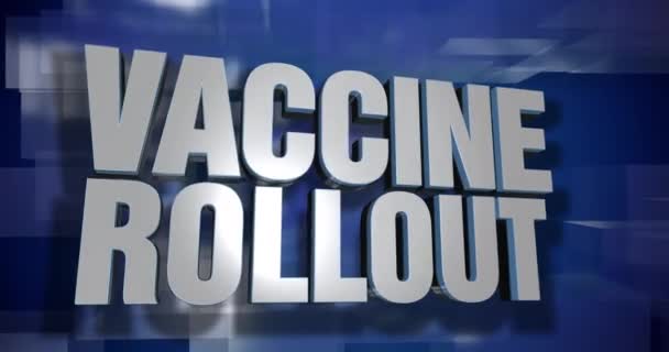 Dynamic Vaccine Rollout Notícias Página de Título Placa de fundo — Vídeo de Stock