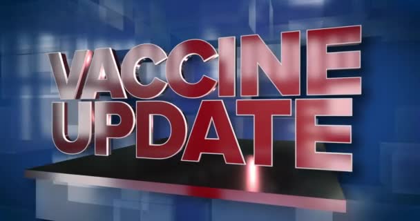 Dynamisch Vaccin Update Titel Achtergrondplaat — Stockvideo