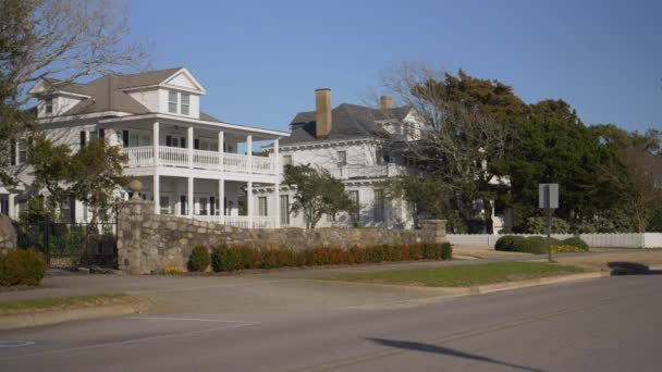 Beaufort Circa March 2021 Day Establishing Shot Homes Front Street — 图库视频影像