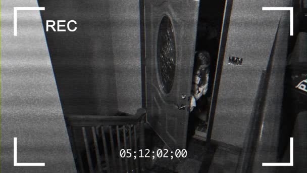 Home Security Camera Feed — Stock Video