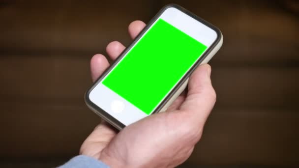 Te onttrekken groen scherm Smartphone — Stockvideo