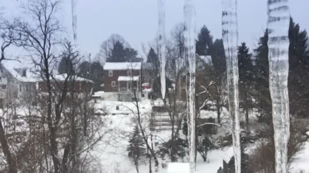 Nieve en cámara lenta — Vídeo de stock