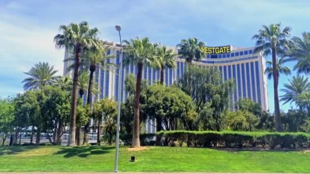 Eine Einspielung des Westgate Hotel Casinos im Las Vegas Strip — Stockvideo