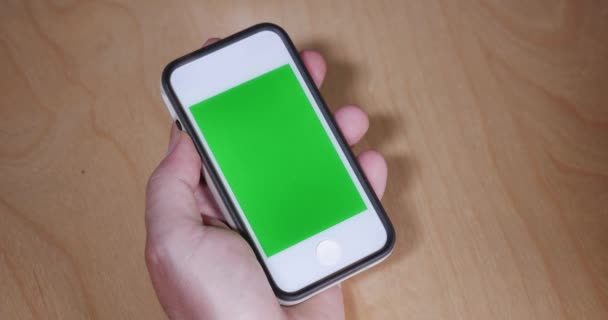4K Uso de pantalla verde iPhone — Vídeo de stock