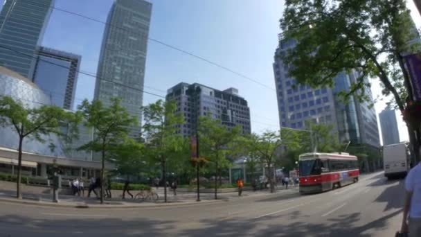 Wózek 4K w Toronto ustalanie strzał — Wideo stockowe