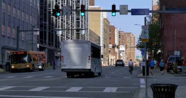 4 k 匹兹堡市中心交通 4306 — 图库视频影像