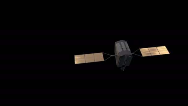 Passa un satellite. Con luma opaca . — Video Stock