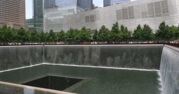 4k World Trade Center Memorial Pool — Vídeos de Stock