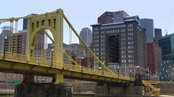 4K Pittsburgh Skyline в UltraHD 4K — стоковое видео