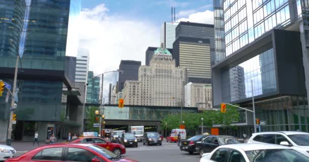 4K centrum Toronto skrzyżowanie — Wideo stockowe