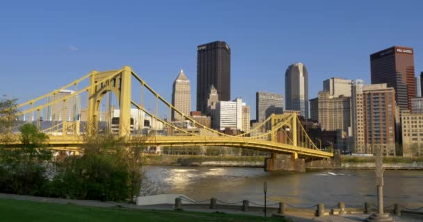 4 k Pittsburgh stad att upprätta skott 4312 — Stockvideo