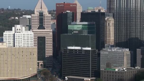 Die Skyline von Pittsburgh. in 4k ultrahd. — Stockvideo