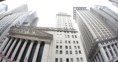4k Wall Street New York Menkul Kıymetler Borsası Shot Kurulması