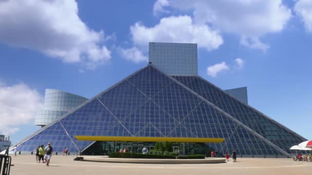 4k Rock and Roll Hall of Fame založení zastřelených — Stock video